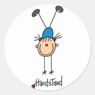 Adesivo Redondo Camisetas e presentes para ginastas femininas