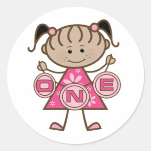 Adesivo Redondo Camisetas e presentes para primeiros aniversarios 