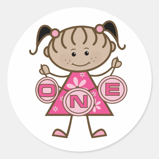 Adesivo Redondo Camisetas e presentes para primeiros aniversarios  (Frente)