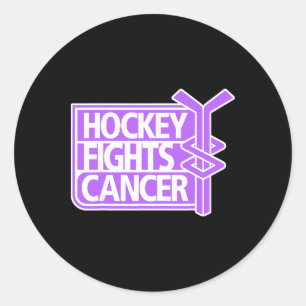 Adesivo Redondo Camisetas Hockey Fights Cancer Adulto Uni Clic Fit