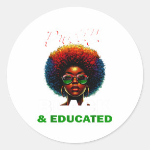 Adesivo Redondo camisetas Juneteenth mulheres história negra negra