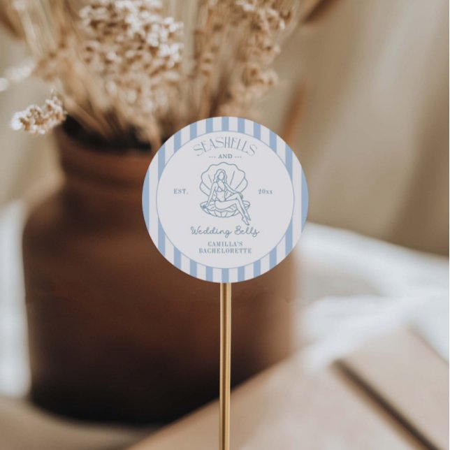 Adesivo Redondo Camisolas-Costeiras E Bachelorette Costeira (Criador carregado)