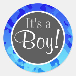 Adesivo Redondo Camo azul elétrico; camuflagem