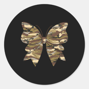 Adesivo Redondo Camo Coquette Arco Pato Caçando Mulheres Bestiçada