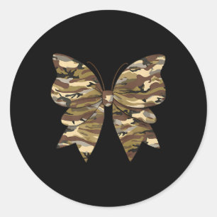 Adesivo Redondo Camo Coquette Arco Pato Caçando Mulheres Bestiçada
