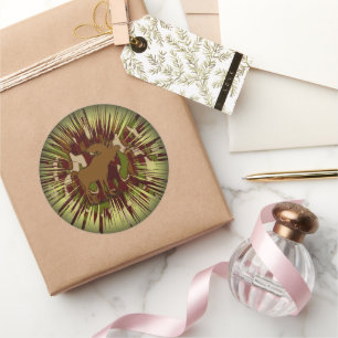 Adesivo Redondo Camo de Quebra-Mães Camuflagem de Camuflagem