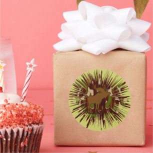 Adesivo Redondo Camo de Quebra-Mães Camuflagem de Camuflagem