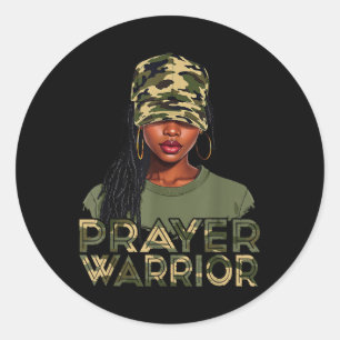 Adesivo Redondo Camo Hat Orador Guerreiro Deus Jesus Negro Cristão