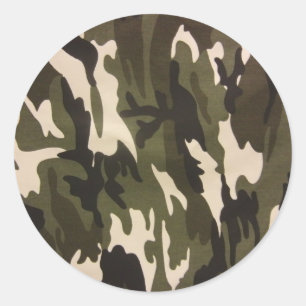 Adesivo Redondo Camo Impressão