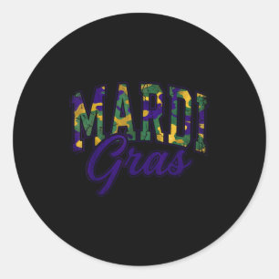 Adesivo Redondo Camo Mardi Gras Caça ao Buck