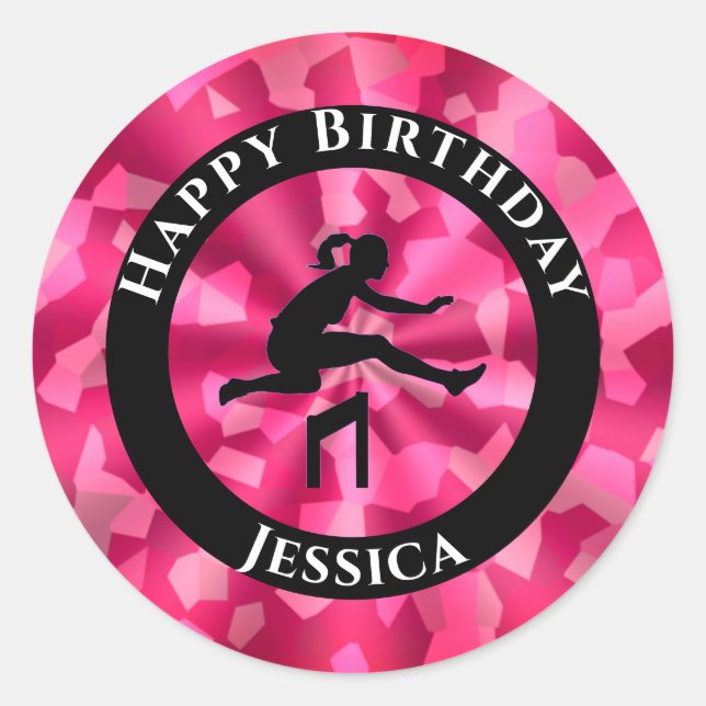 Adesivo Redondo Camo Rosa de Rota e Campo (Frente)