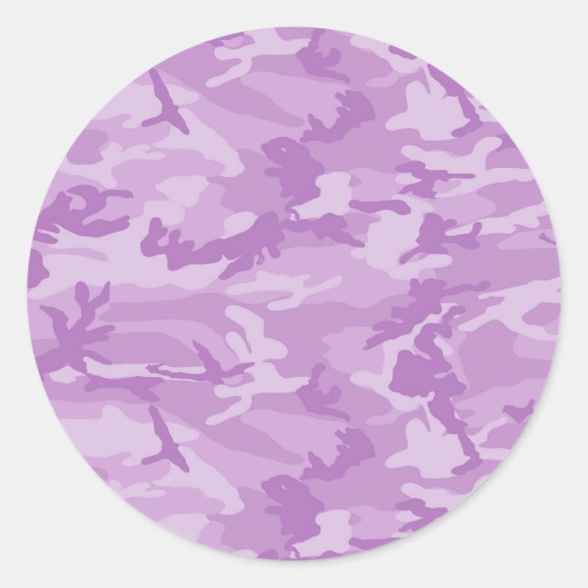 Adesivo Redondo Camo Roxo (Frente)