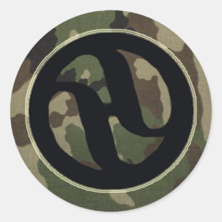 Adesivo Redondo Camo Stickers