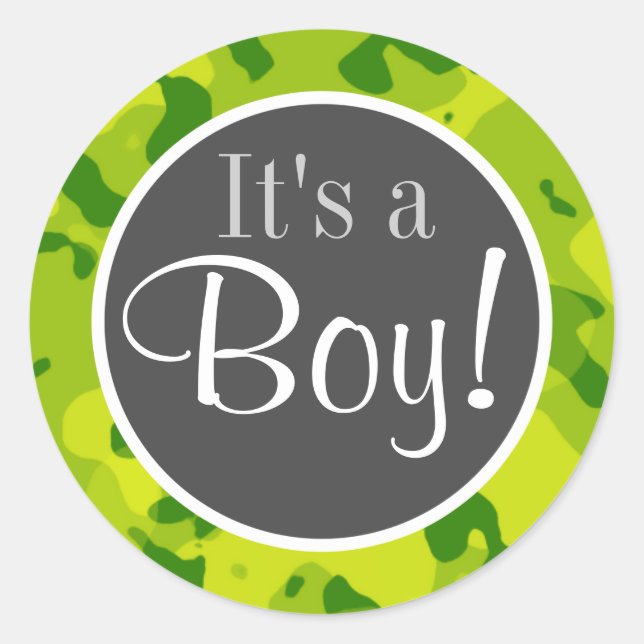 Adesivo Redondo Camo Verde da Apple; Camuflagem (Frente)