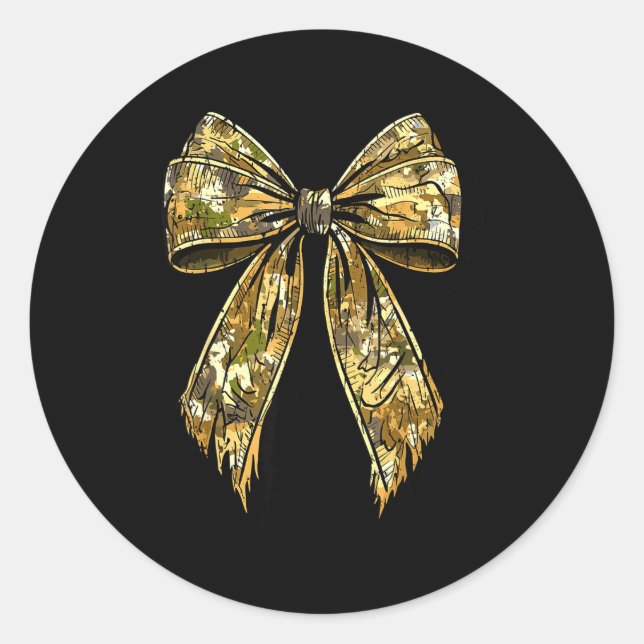 Adesivo Redondo Camouflage Camo Bow Hunting Girl  (Frente)