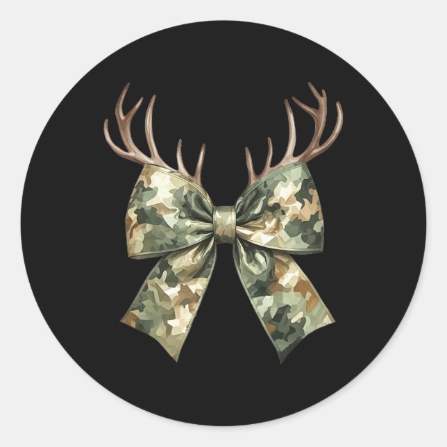 Adesivo Redondo Camouflage Camo Coquette Arco Hunter Deer Hunter W (Frente)