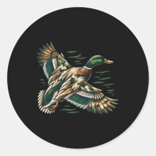 Adesivo Redondo Camouflage Old School Camo Coquette Arco Duck Hunt