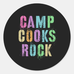 Adesivo Redondo Camp Cooks Rocks Funny Campground Chef Triw Campsi