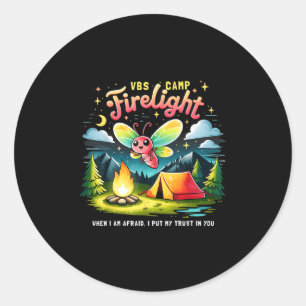 Adesivo Redondo Camp Firelight Vbs Camp Firework 2024 Vacation Bib