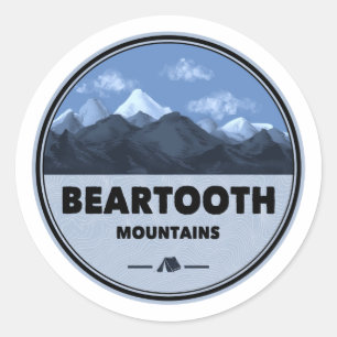 Adesivo Redondo Campanha Beartooth Montana Wyoming