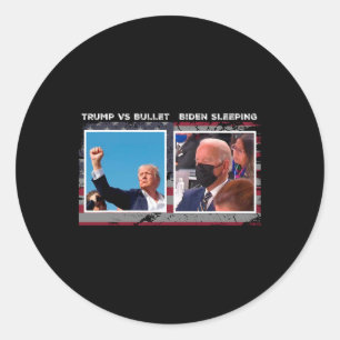 Adesivo Redondo Campanha eleitoral nos EUA 2024 trump Vs Bala
