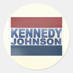 Adesivo Redondo Campanha Kennedy Johnson