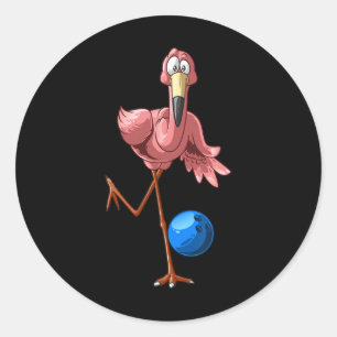 Adesivo Redondo Campanha legal Flamingo Funny Shorebird