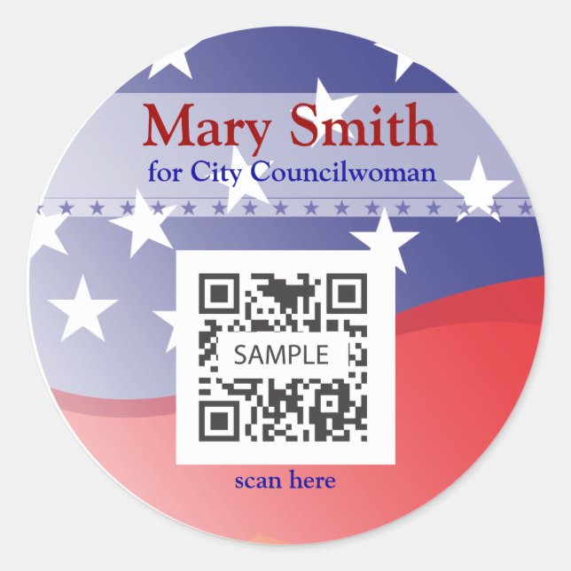 Adesivo Redondo Campanha Modelo do Sticker (Frente)