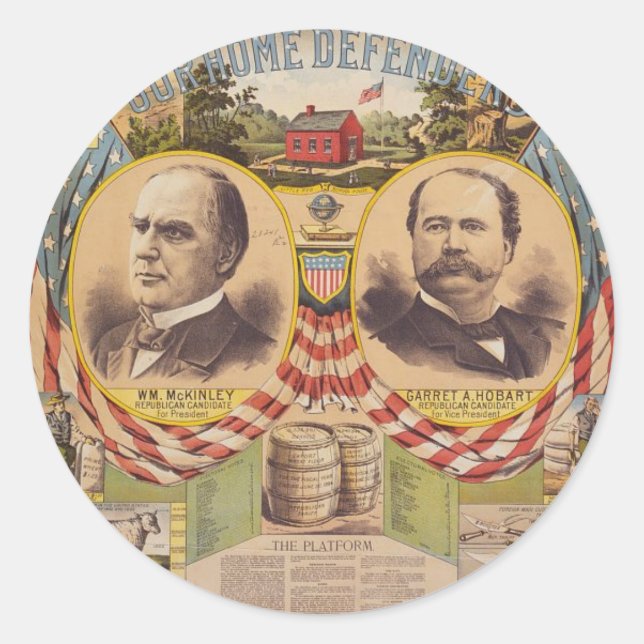 Adesivo Redondo Campanha Presidencial do Partido Republicano Vinta (Frente)