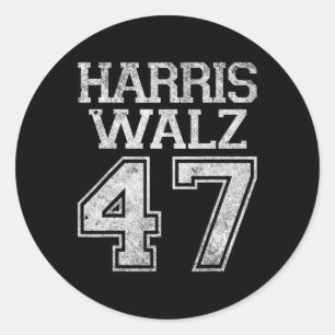 Adesivo Redondo Campanha Walz 2024 Para O Presidente Harris Waltz 