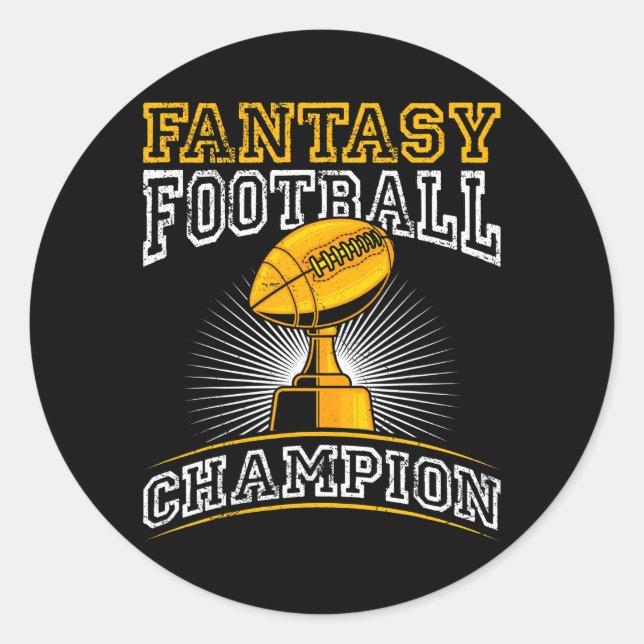 Adesivo Redondo Campeão de Futebol Fantasy (Frente)