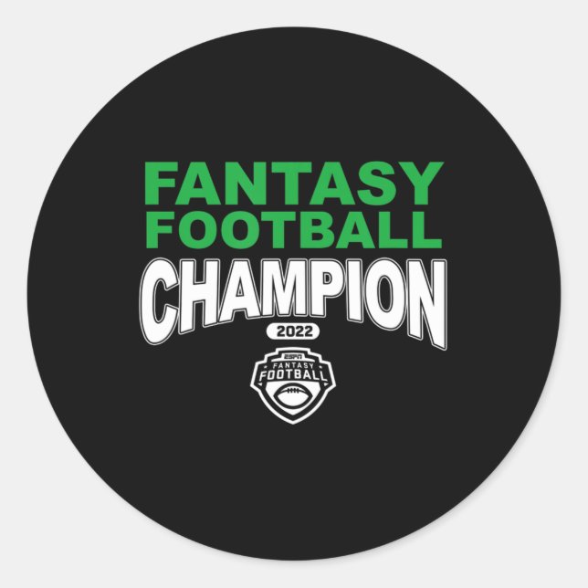 Adesivo Redondo Campeão de Futebol Fantasy Vinte e Dois (Frente)