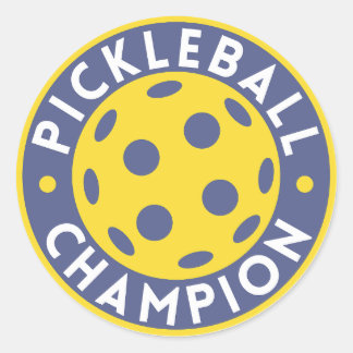 Adesivo Redondo Campeão de Pickleball