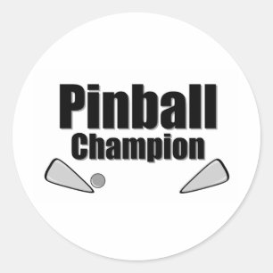 Adesivo Redondo Campeão de Pinball