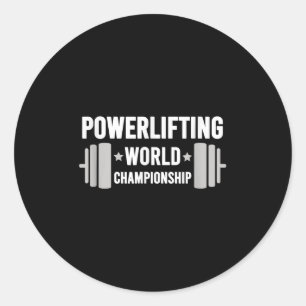 Adesivo Redondo Campeão Mundial de Levantamento de Peso Motivacion