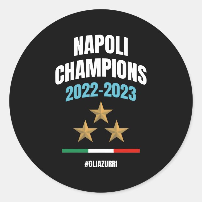 Adesivo Redondo Campeões Napoli 2022-2023 (Frente)