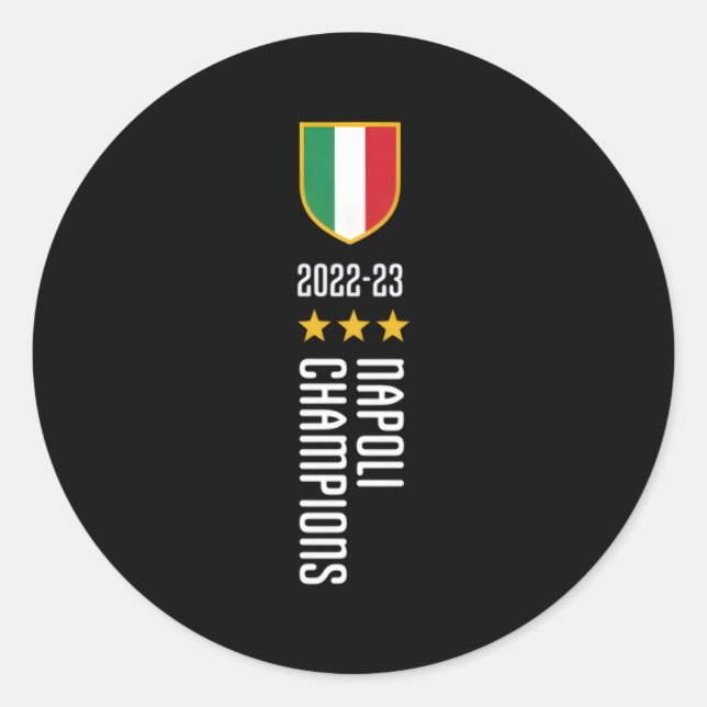Adesivo Redondo Campeões Napoli 2022-2023 (Frente)