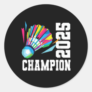 Adesivo Redondo Campeonato da Liga Titel Fan Badminton Top Sport V