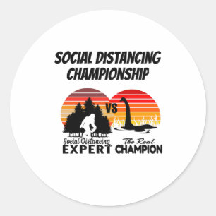 Adesivo Redondo Campeonato de Distância Social - Yeti Vs Nessi