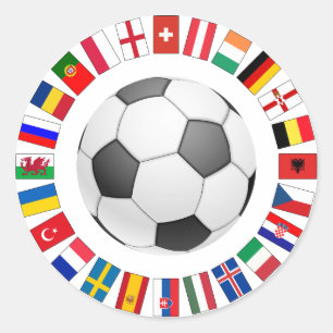 Adesivo Redondo Campeonato Europeu de Futebol de 2016