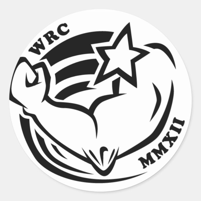 Adesivo Redondo Campeonato Wenis Rodeo de 2012 (Frente)