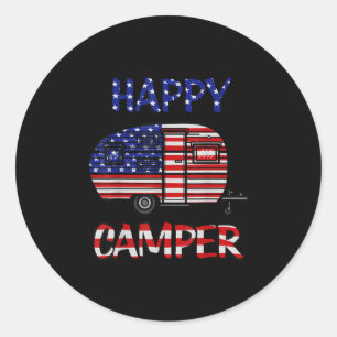 Adesivo Redondo Camper Merica American Happy Pride Flag 4° De Jul