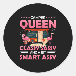 Adesivo Redondo Camper Queen Cly Sy E Um Acampamento Um Pouco Inte