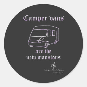 Adesivo Redondo Camper Vans New Mansions Purple Irid. Lg.