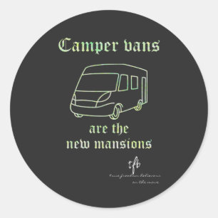 Adesivo Redondo Camper Vans New Mansions Purple Irid. LG. Clássica