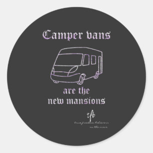 Adesivo Redondo Camper Vans New Mansions Purple Irid. Sm.