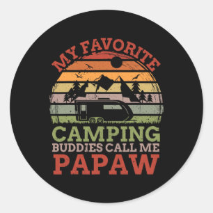 Adesivo Redondo Camping Buddies Favorito Me Chamam De Dia de os pa