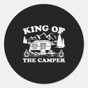 Adesivo Redondo Camping Lover Camper Van King Do Camper