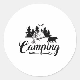 Adesivo Redondo Camping Lover - Camping Legal
