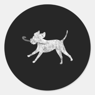 Adesivo Redondo Campo de Hóquei de Campo de Busca de Cachorro Hóqu
